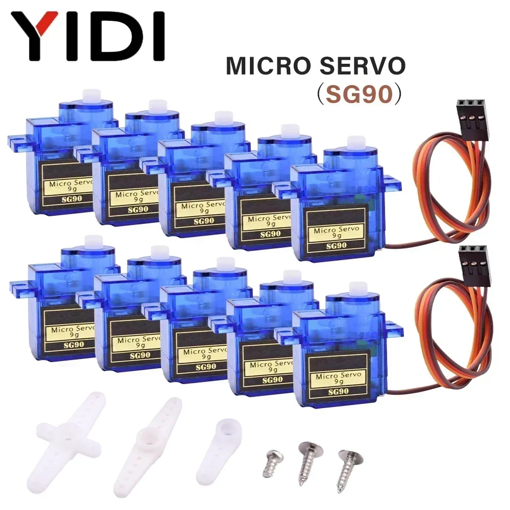 Sg90 Servo - SG90มอเตอร์เซอร์โวขนาดเล็กแบบอนาล็อก Arduino 2/4/5/10/20ชิ้นขนาด9กรัมสำหรับรถบังคับวิทยุของเล่นเครื่องบินเฮลิคอปเตอร์โมเดล180 360