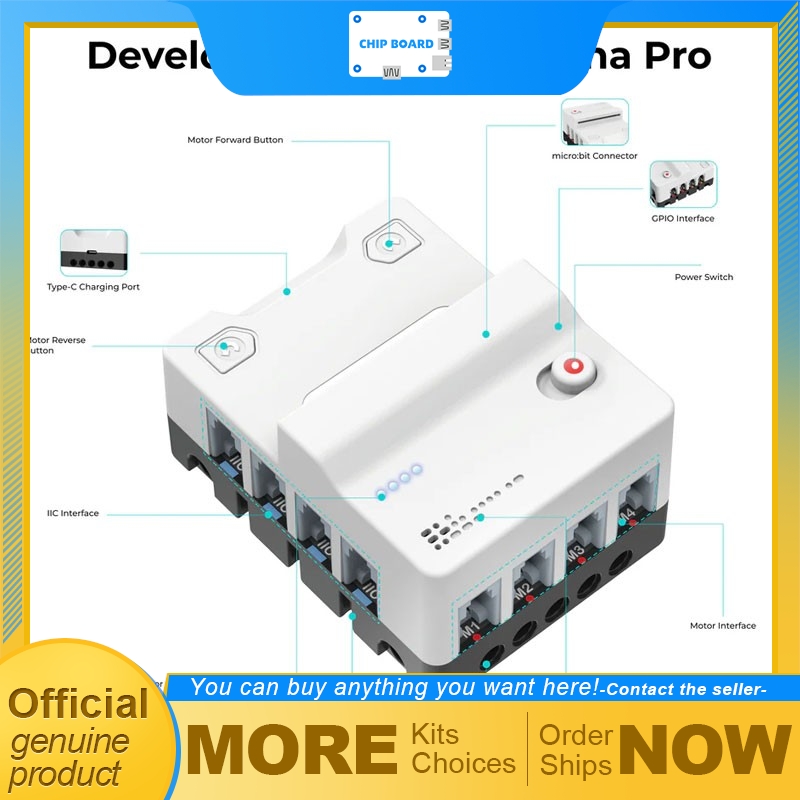 Microbit Robot - ชุดอุปกรณ์พลังงานเชิงกล ELECFREAKS micro:bit Nezha Pro AI