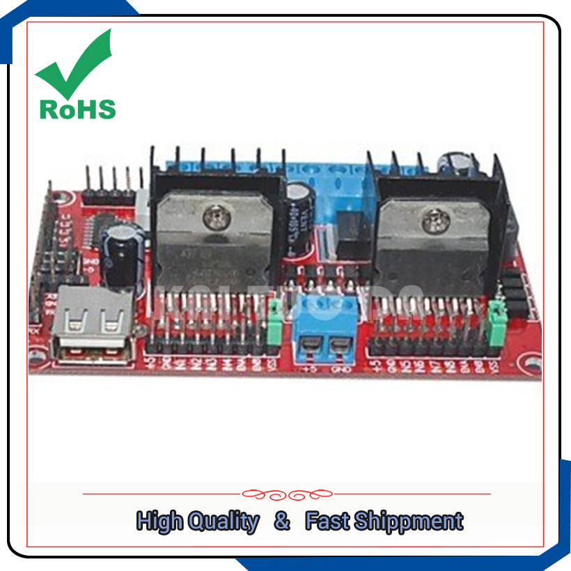 L298N Module - L298N V3/สี่ 4 DC stepper มอเตอร์ไดรฟ์โมดูลไดรฟ์แหล่งจ่ายไฟ