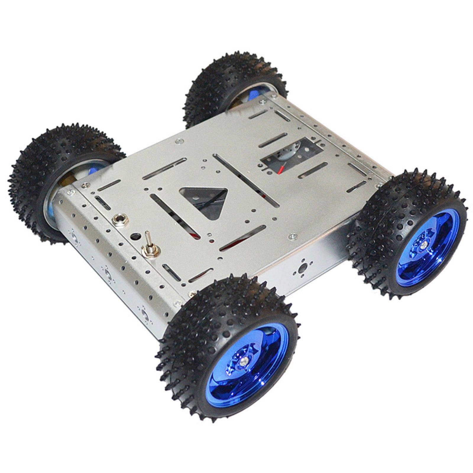 Robot Chassis - โครงสร้างช่วงล่างรถอัจฉริยะขับเคลื่อนสี่ล้อ รองรับน้ำหนักได้ 5 กิโลกรัม แชสซีรถหุ่นยนต์ขับเคลื่อนสี่ล้อ