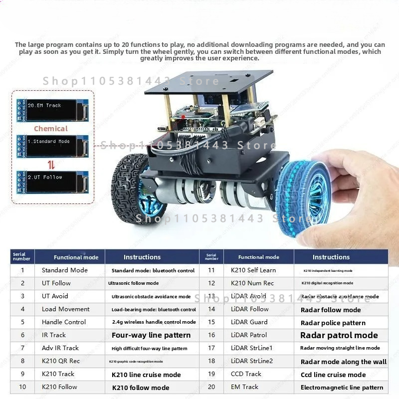 ชุดโครงรถหุ่นยนต์อัจฉริยะสองล้ - Stm32 Robot บทวิจารณ์และราคา