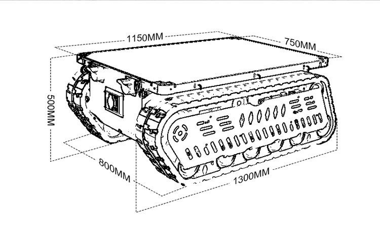 แชสซีหุ่นยนต์ตีนตะขาบ RC รับน้ - Tracked Robot Chassis บทวิจารณ์และราคา