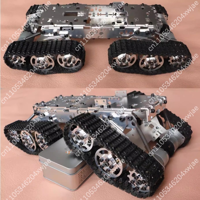 ชุดฐานรถหุ่นยนต์ตีนตะขาบพลาสติ - Tracked Robot Chassis บทวิจารณ์และราคา
