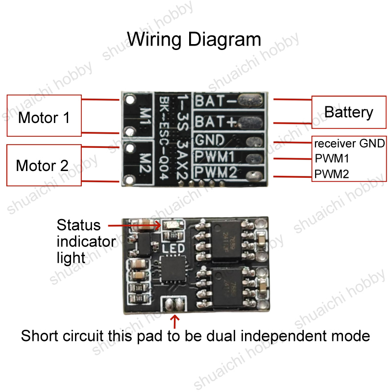 4ชิ้น1-3S 2-Way Brushed ESC 3A - Robot Track บทวิจารณ์และราคา