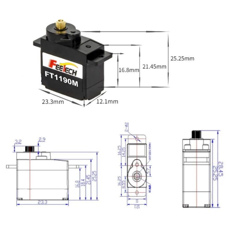 FEETECH FT1190M 4.8-6v 3.5kg ม - Microbit บทวิจารณ์และราคา