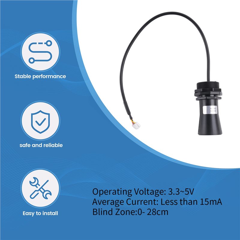 ขายร้อนความแม่นยําสูงกันน้ําอั - Ultrasonic Distance Sensor บทวิจารณ์และราคา