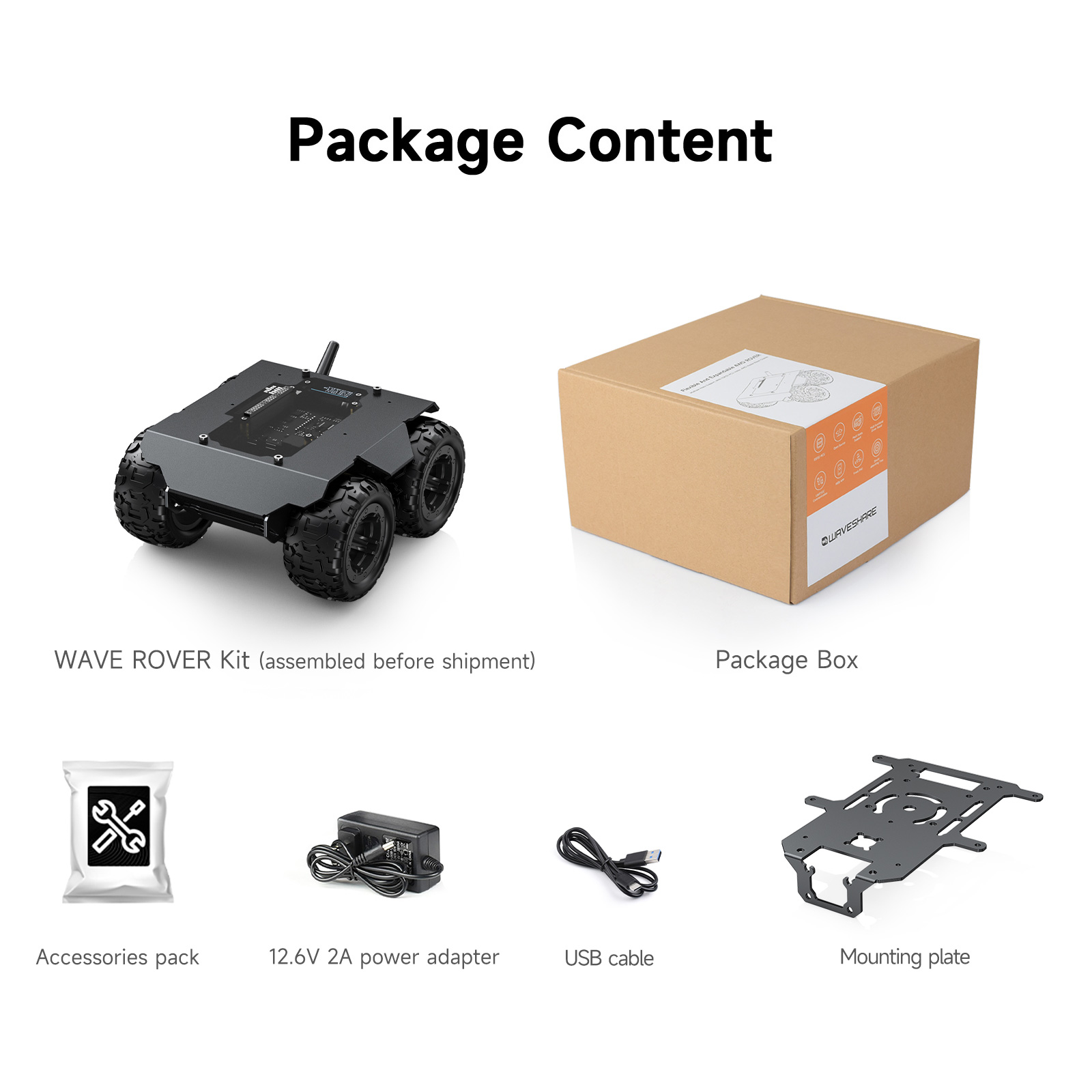 Waveshare WAVE ROVER แชสซีหุ่น - Robot Chassis บทวิจารณ์และราคา