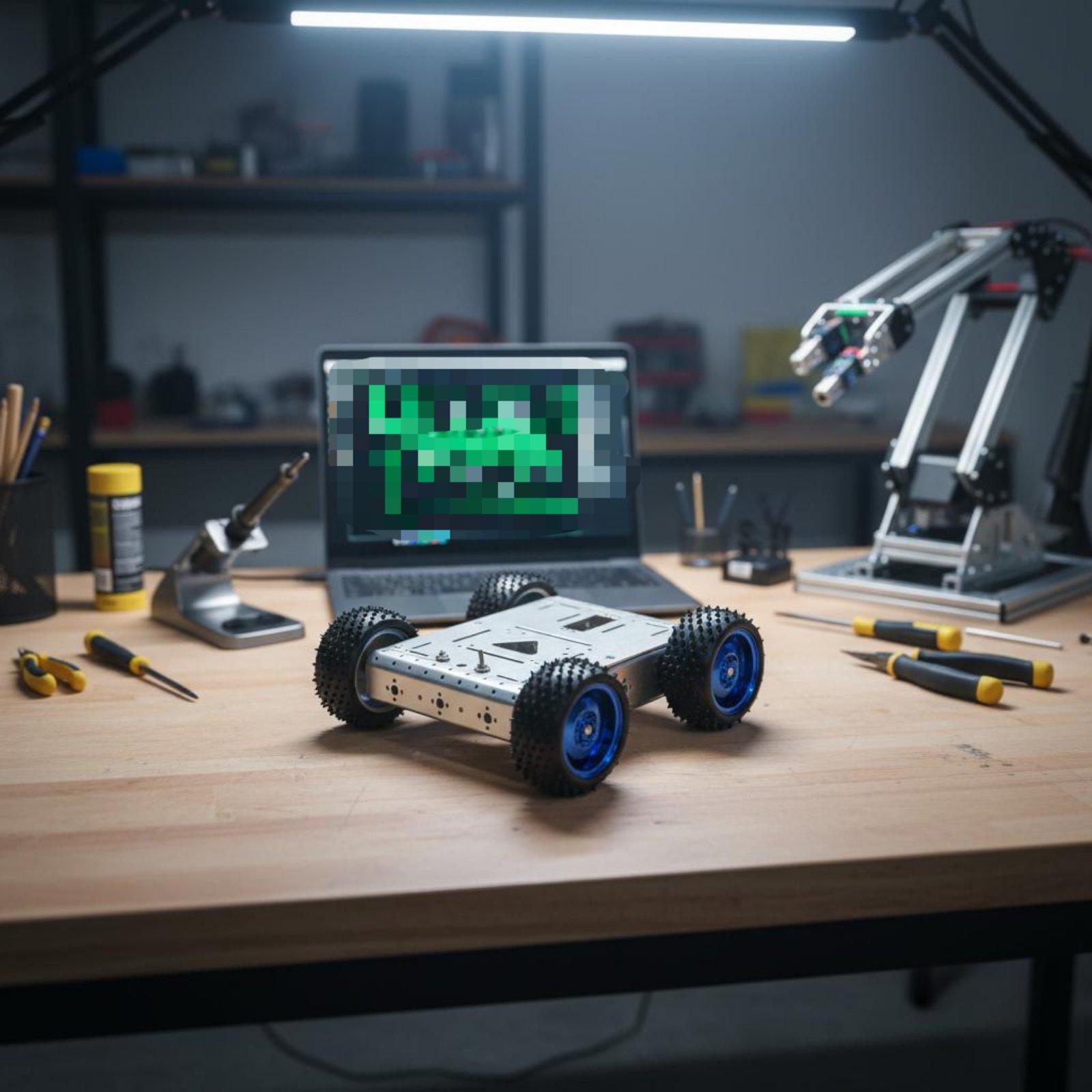 โครงสร้างช่วงล่างรถอัจฉริยะขับ - Robot Chassis บทวิจารณ์และราคา