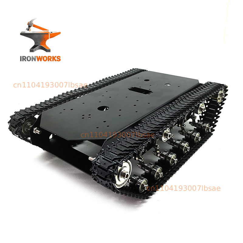 โครงรถถังตีนตะขาบโลหะทั้งหมด T - Tracked Robot Chassis บทวิจารณ์และราคา