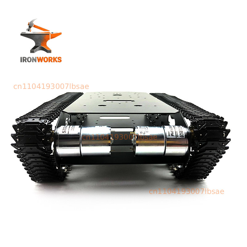 โครงรถถังตีนตะขาบโลหะทั้งหมด T - Tracked Robot Chassis บทวิจารณ์และราคา
